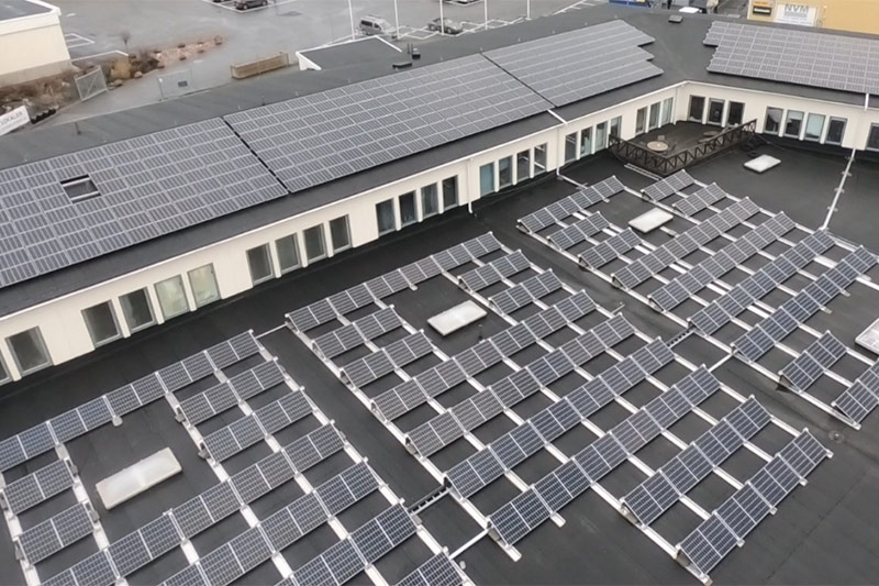 Alight's solar energy installation at Alecta's property in Värmdö, Sweden
